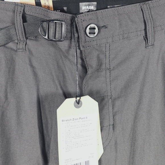 Prana Stretch Zion Pant II Mens 31x32 Dark Iron Cargo Pants Hiking Outdoor - Picture 9 of 16